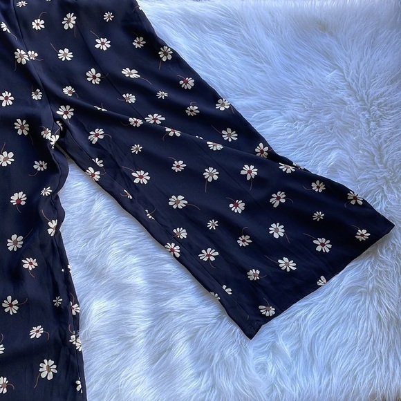 APL Jumpsuit Blue Floral Daisy Short Sleeve Bohemian Western Preppy New Medium - Picture 5 of 10